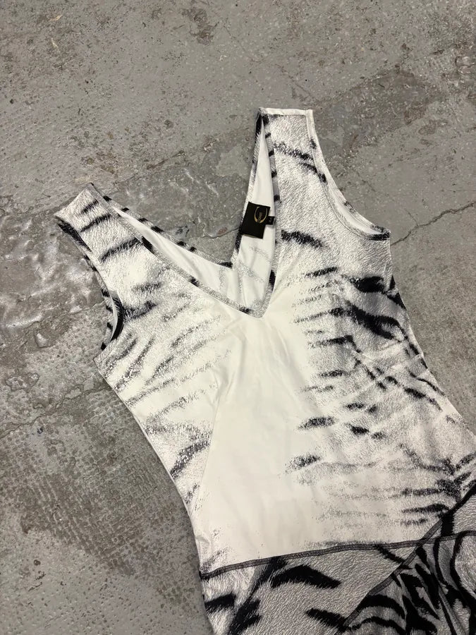 SS2002 Cavalli Black & White Safari Zebra Dress poSGryS 4