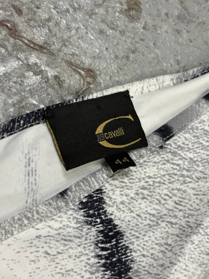 SS2002 Cavalli Black & White Safari Zebra Dress poSGryS 6