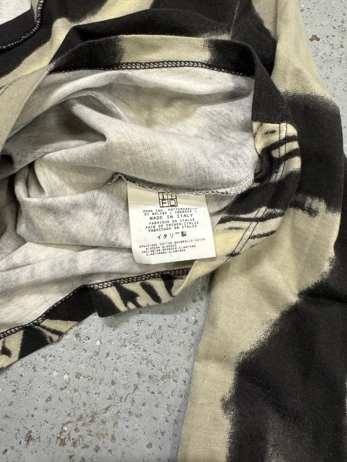 SS2002 Cavalli Black & White V Neck Longsleeves Top ajATPpt 4