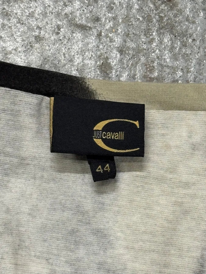 SS2002 Cavalli Black & White V Neck Longsleeves Top ajATPpt 5