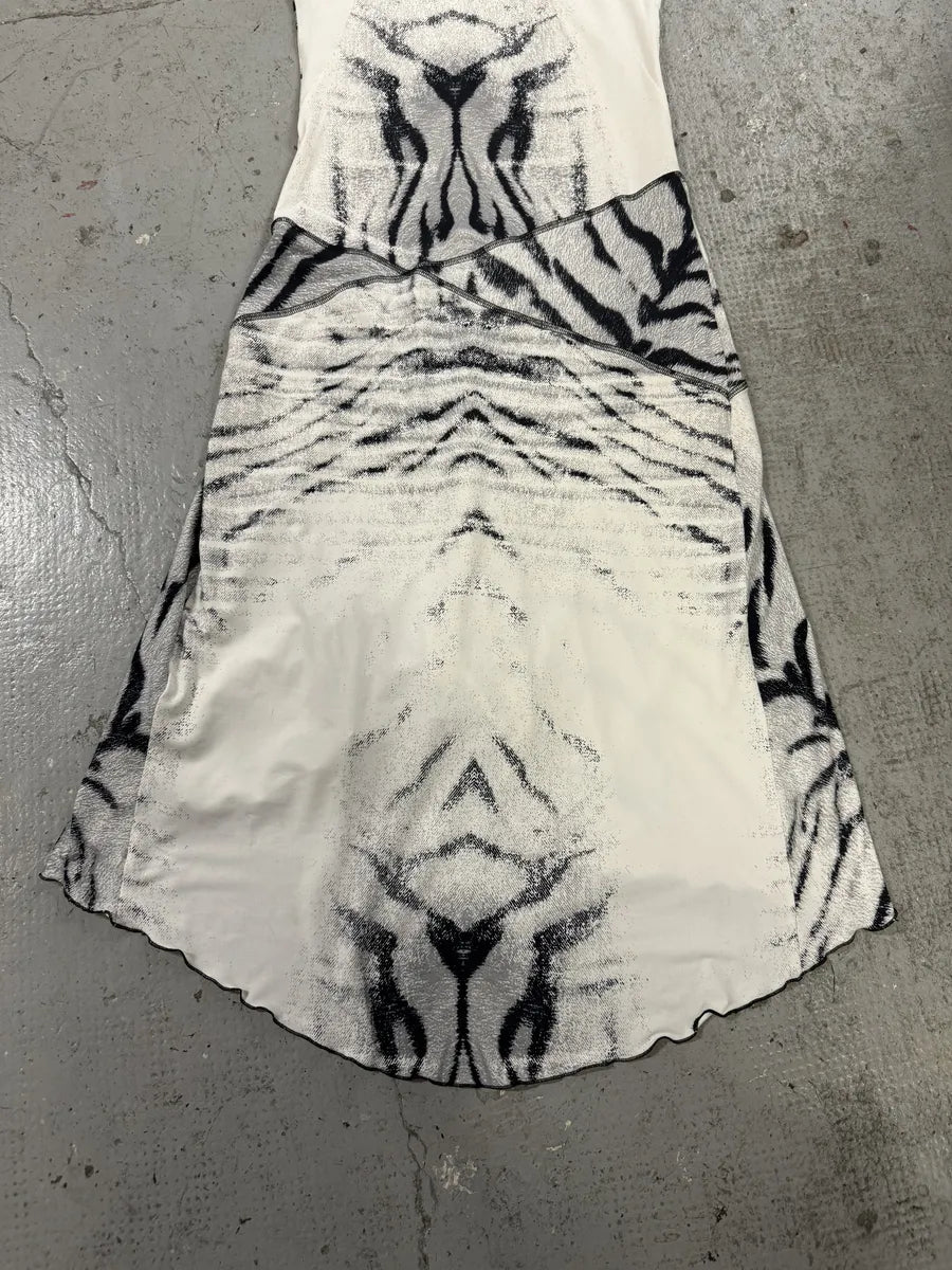 SS2002 Cavalli Black & White Zebra Dress (S) WowZnbG 4