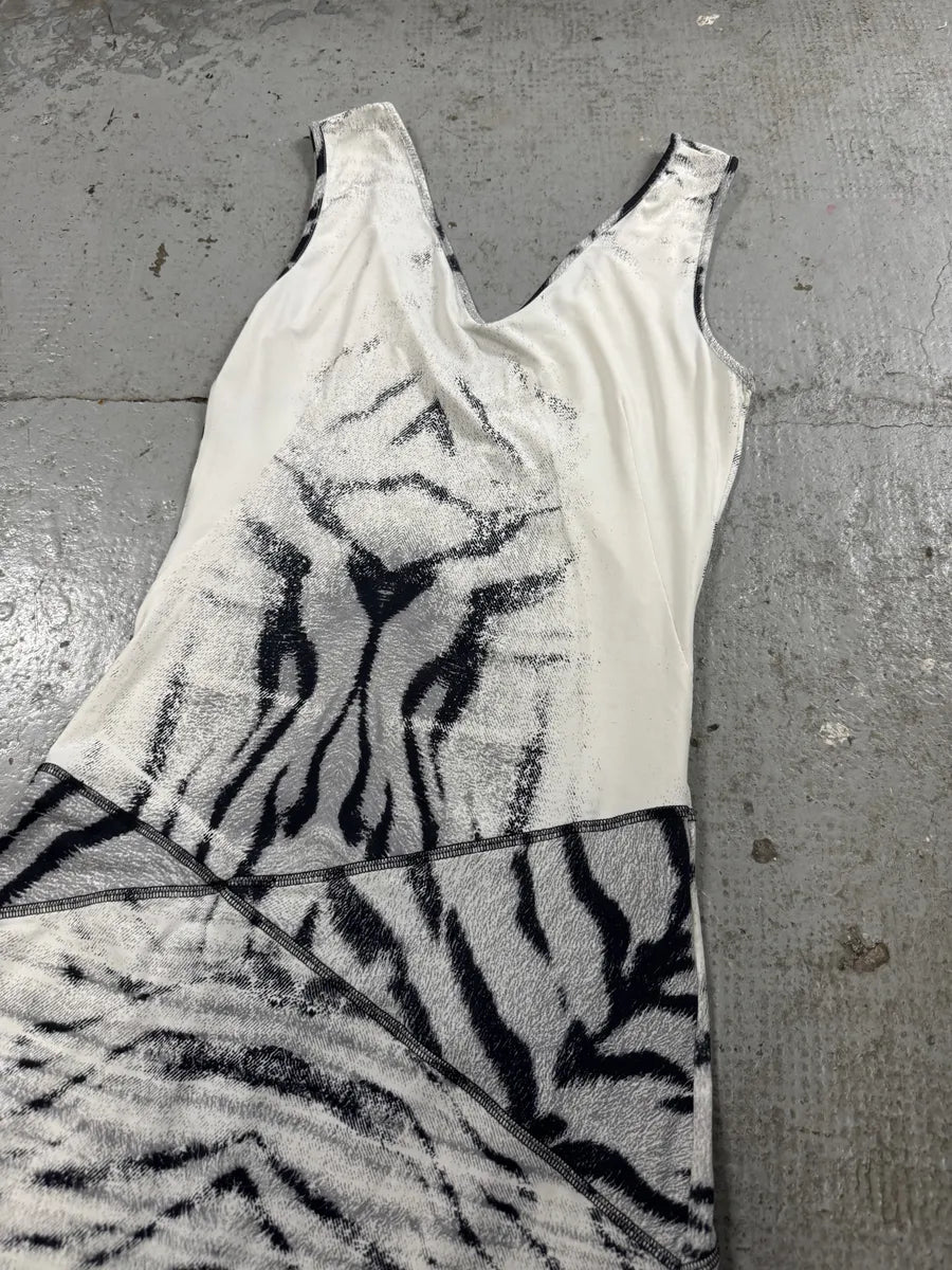 SS2002 Cavalli Black & White Zebra Dress (S) WowZnbG 5