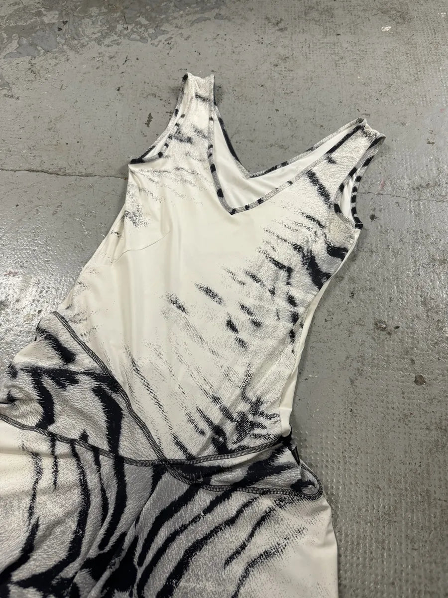 SS2002 Cavalli Black & White Zebra Dress (S) WowZnbG 7