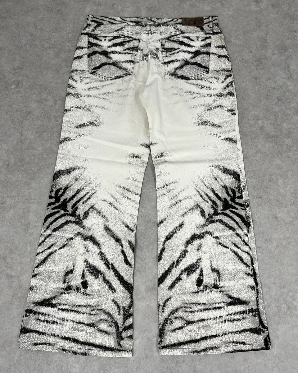 SS2002 Cavalli Black & White Zebra Pants DpZeuiL 6