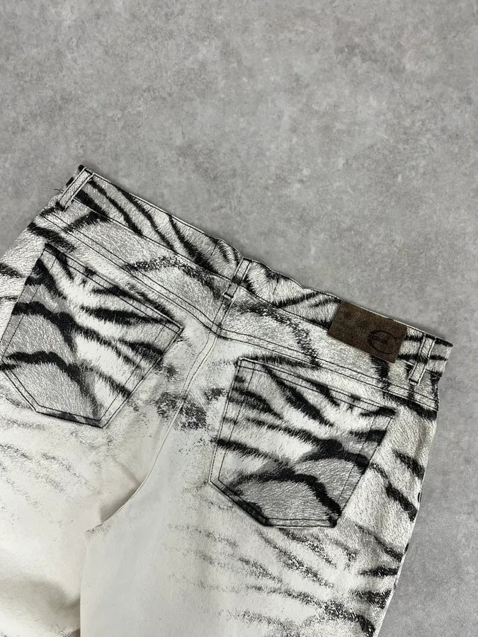 SS2002 Cavalli Black & White Zebra Pants DpZeuiL 8