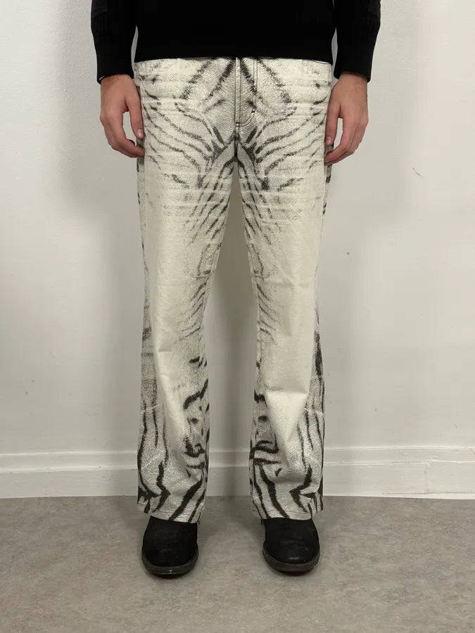 SS2002 Cavalli Black & White Zebra Pants DpZeuiL 0