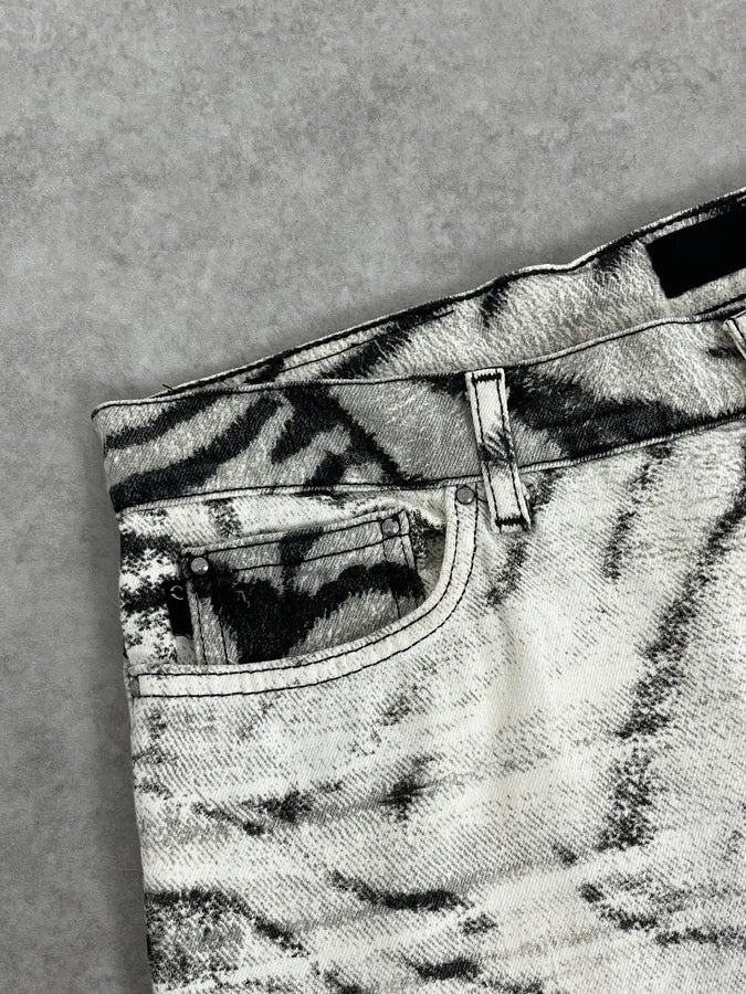 SS2002 Cavalli Black & White Zebra Pants DpZeuiL 9