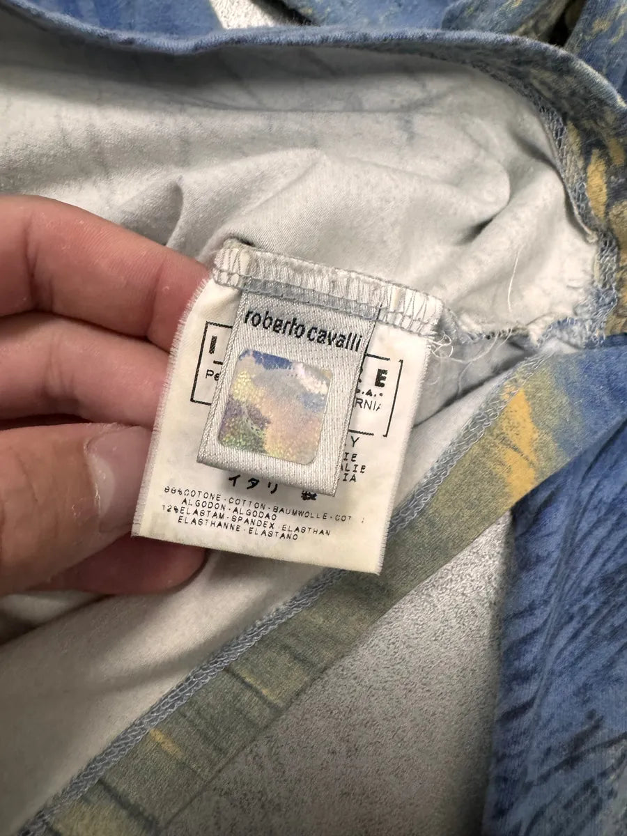 SS2002 Cavalli Crocodile Blue Sky & Sand Longsleeve ppnyxbE 4