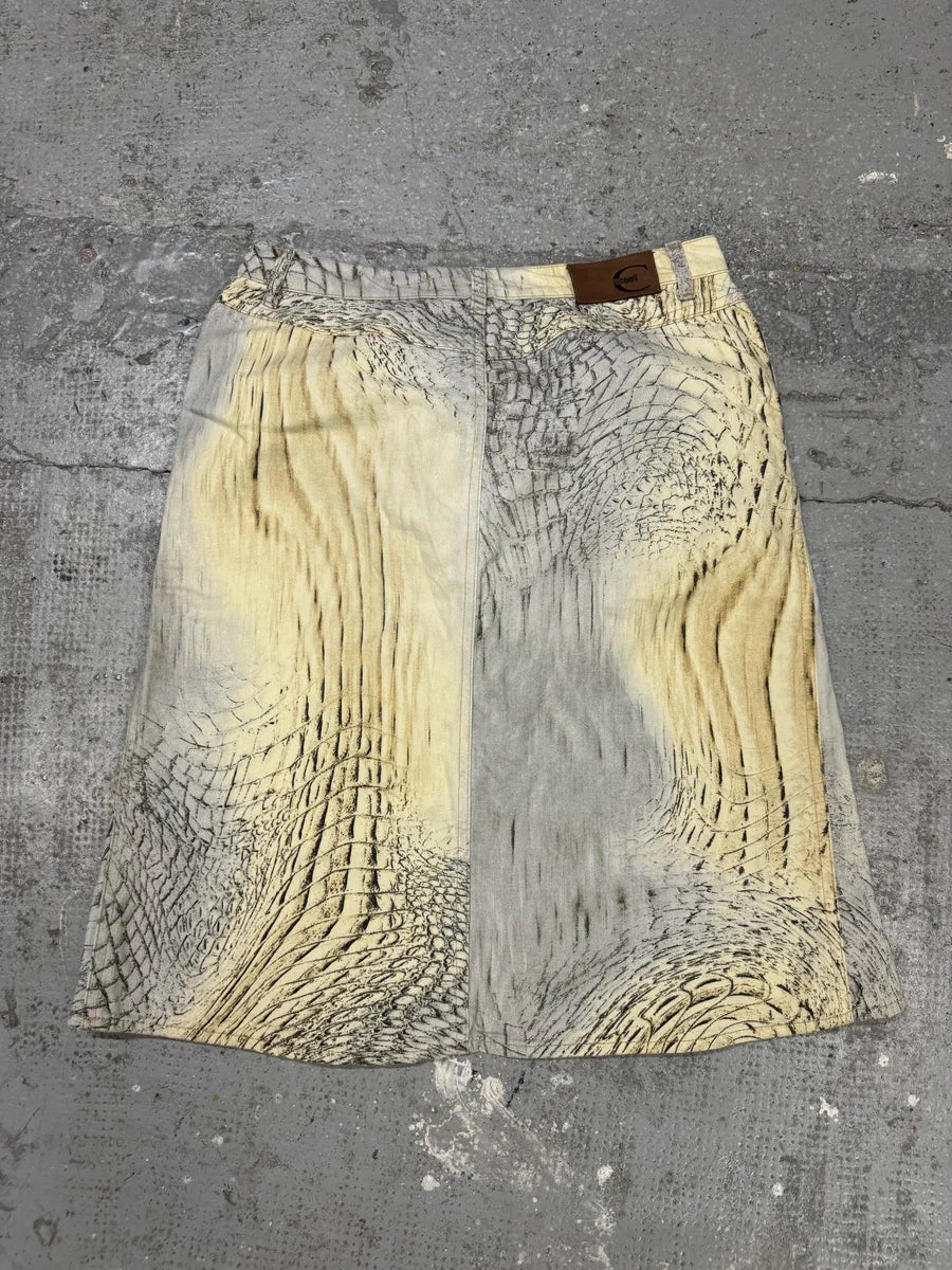 SS2002 Cavalli Eroded Beige Sand Skirt (M) ewIYEhx 1