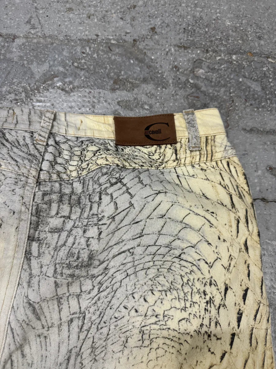 SS2002 Cavalli Eroded Beige Sand Skirt (M) ewIYEhx 2