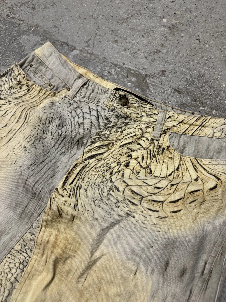 SS2002 Cavalli Eroded Beige Sand Skirt (M) ewIYEhx 4