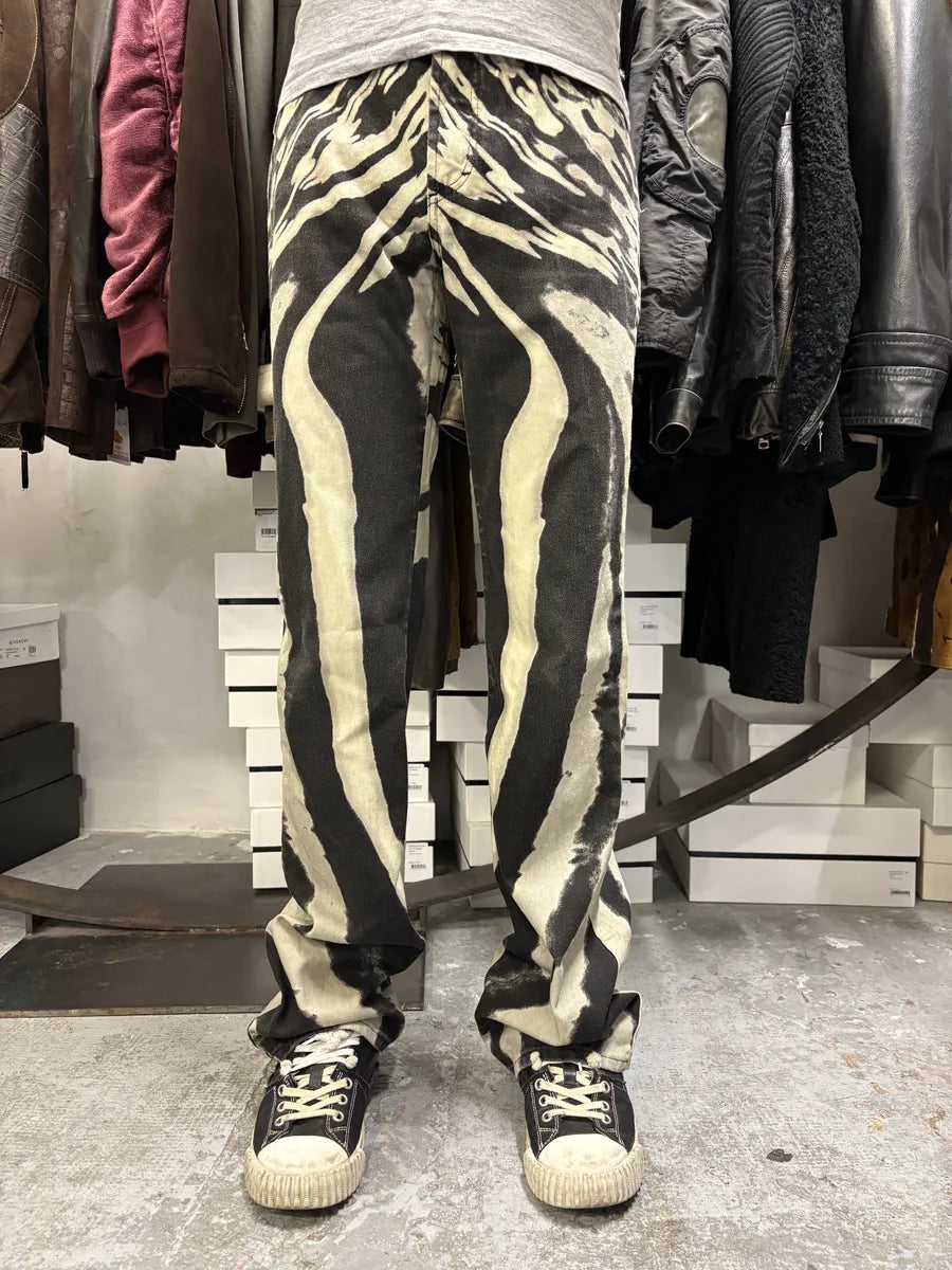 SS2002 Cavalli Hallucination Black & White Pants GJxZhCI 1