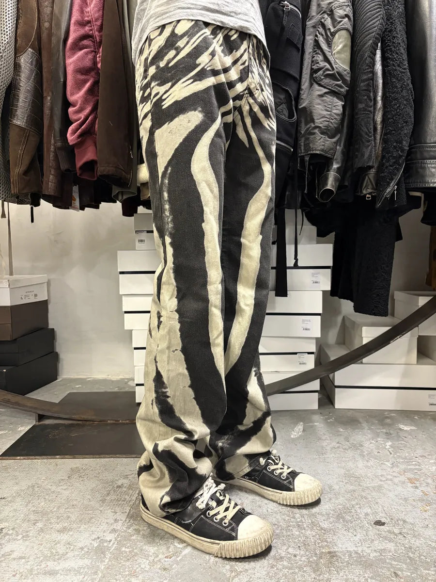 SS2002 Cavalli Hallucination Black & White Pants GJxZhCI 2
