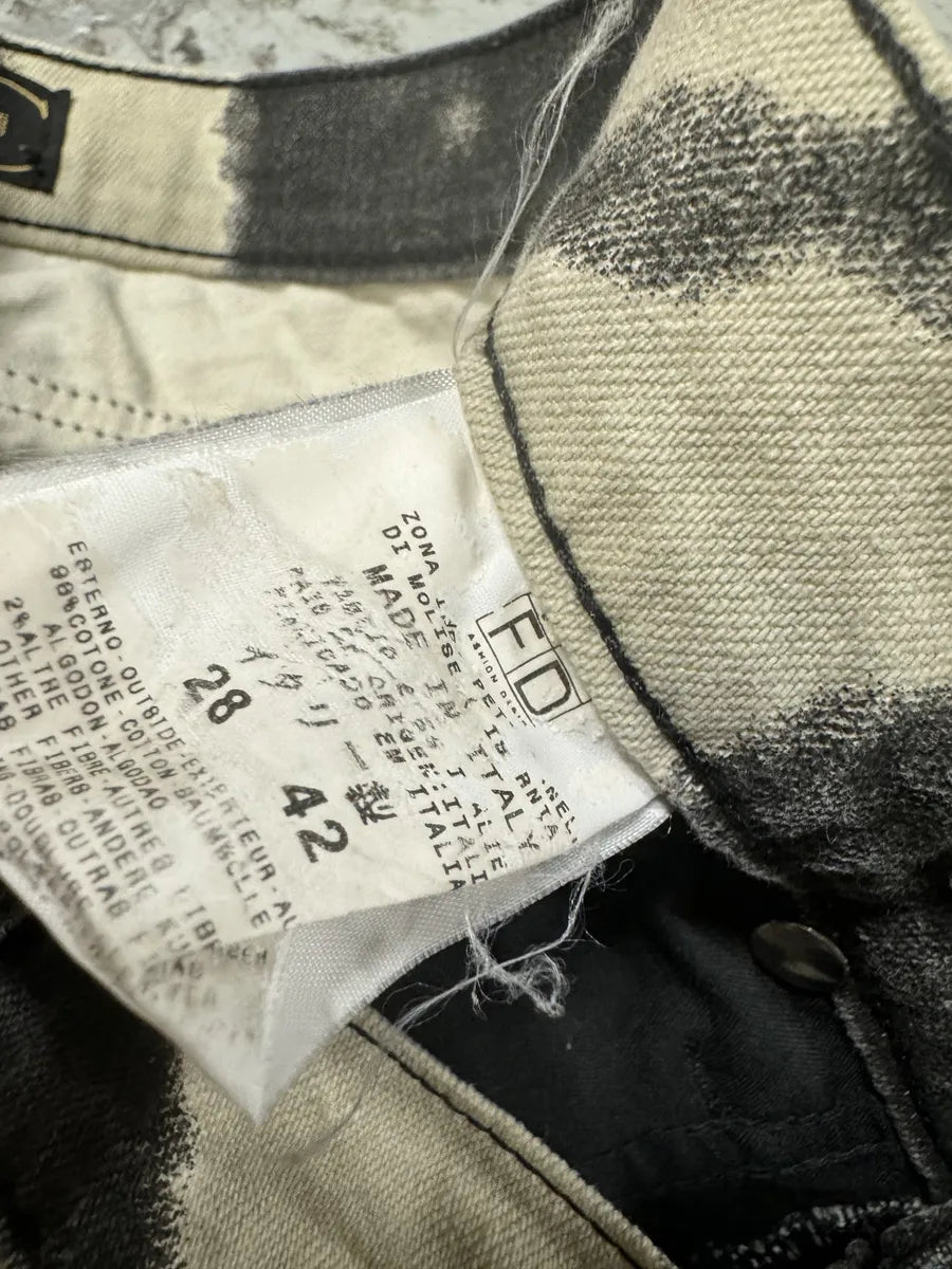 SS2002 Cavalli Hallucination Black & White Pants GJxZhCI 9
