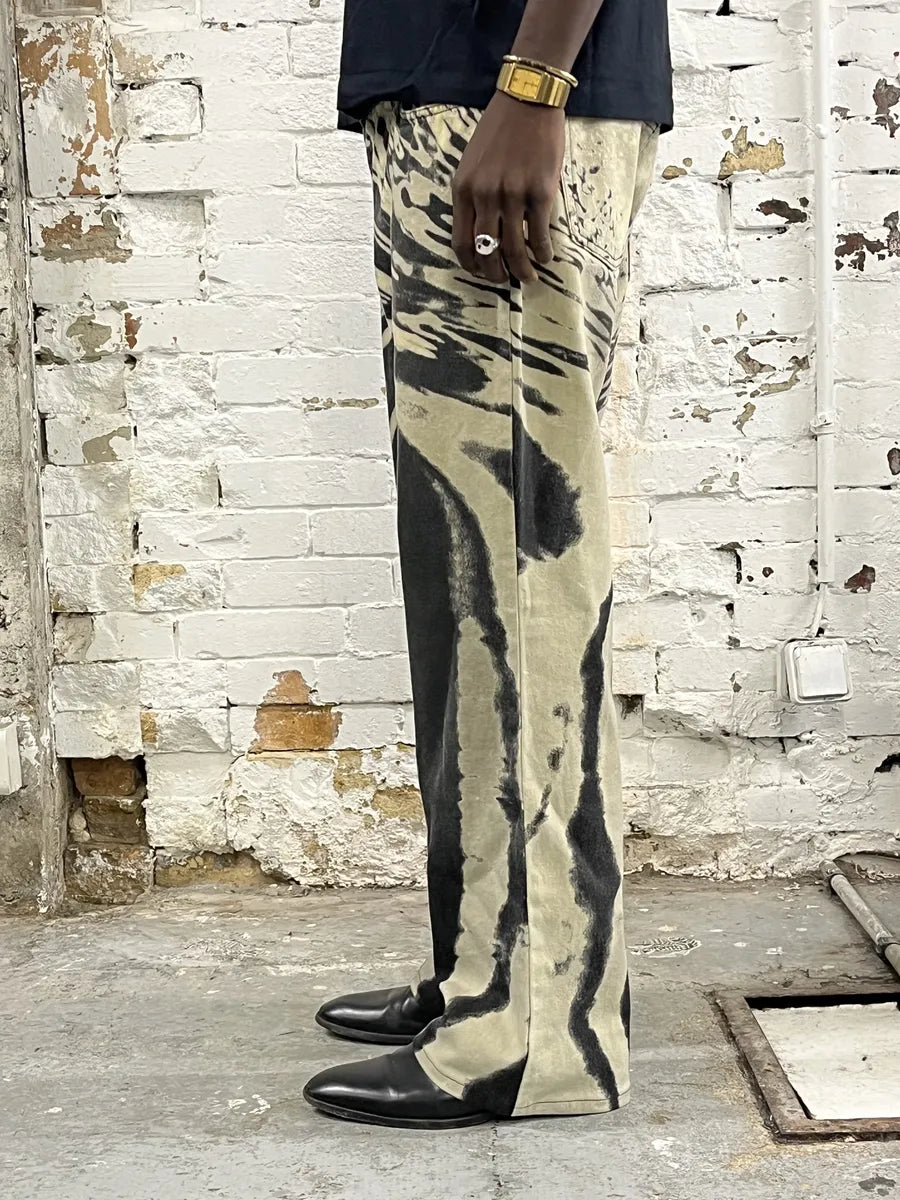 SS2002 Cavalli Hallucination Psycho  Black & White Pants FQJXoCn 1