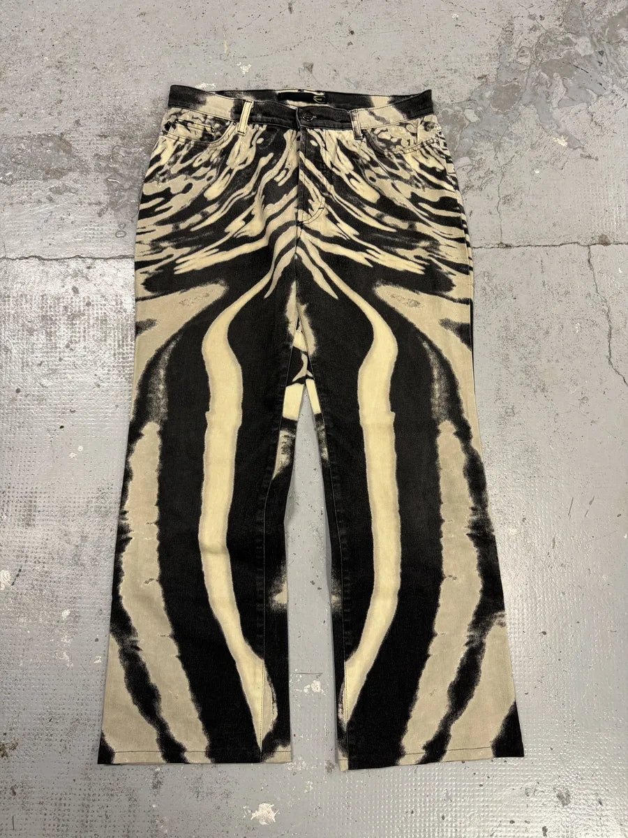 SS2002 Cavalli Hallucination Psycho  Black & White Pants FQJXoCn 3