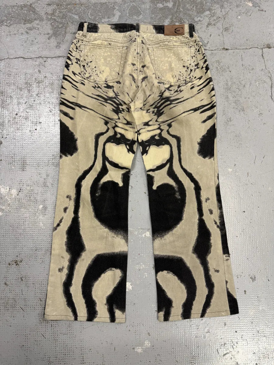 SS2002 Cavalli Hallucination Psycho  Black & White Pants FQJXoCn 5