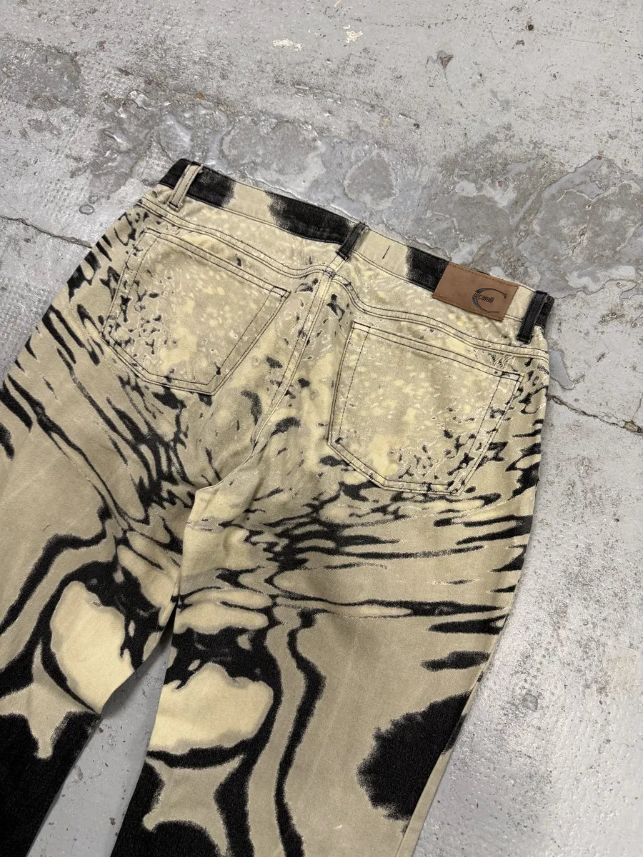 SS2002 Cavalli Hallucination Psycho  Black & White Pants FQJXoCn 6