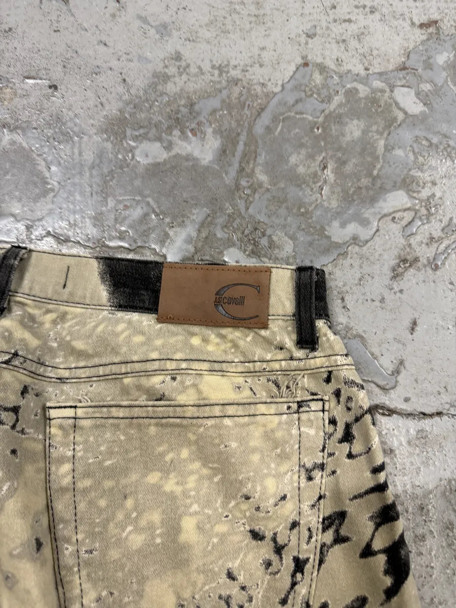 SS2002 Cavalli Hallucination Psycho  Black & White Pants FQJXoCn 7