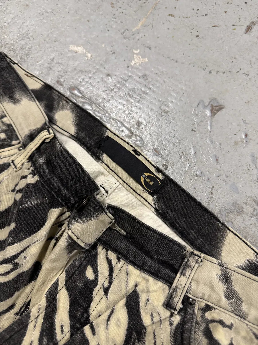 SS2002 Cavalli Hallucination Psycho  Black & White Pants FQJXoCn 9