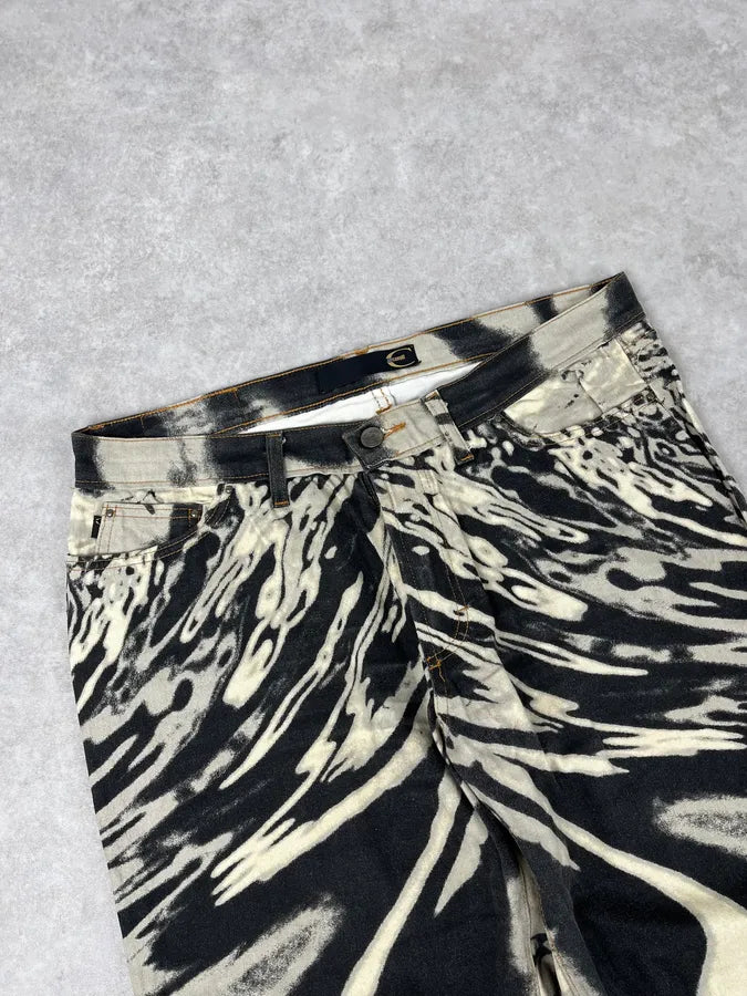 SS2002 Cavalli Hallucination Zebra Black & White Pants XMRilqR 4
