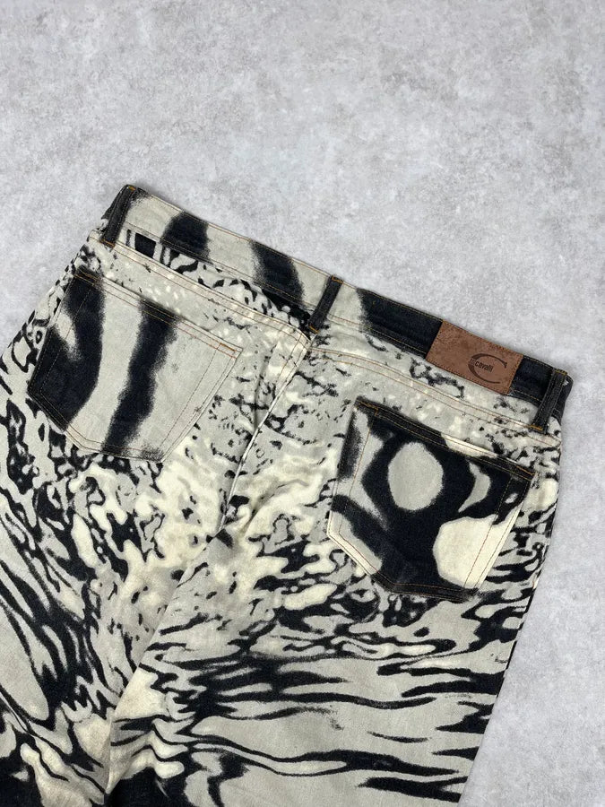 SS2002 Cavalli Hallucination Zebra Black & White Pants XMRilqR 7