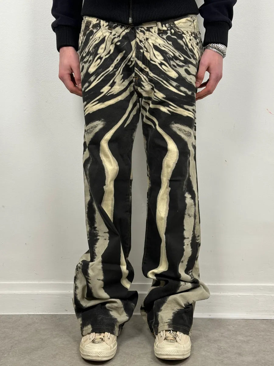 SS2002 Cavalli Hallucination Zebra Black & White Pants XMRilqR 1