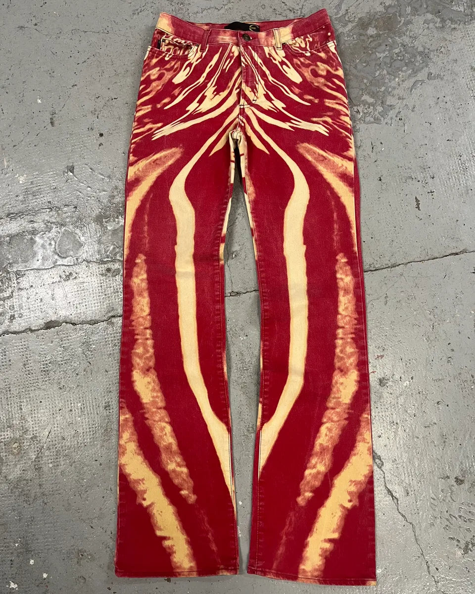 SS2002 Cavalli Lava Psycho Hallucination Pants (S) OQCzKSA 0