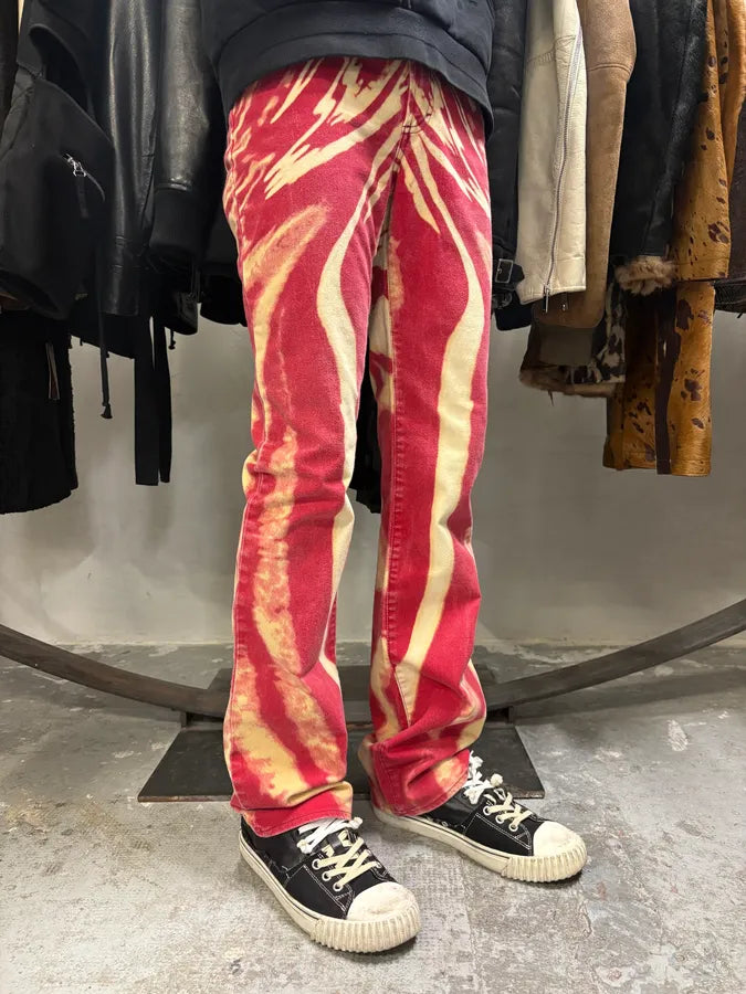 SS2002 Cavalli Lava Psycho Hallucination Pants (S) OQCzKSA 2