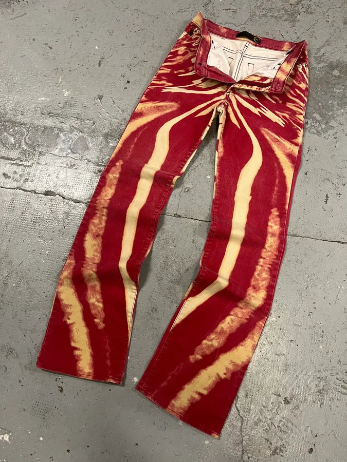 SS2002 Cavalli Lava Psycho Hallucination Pants (S) OQCzKSA 5