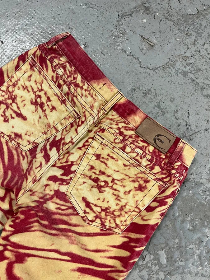 SS2002 Cavalli Lava Psycho Hallucination Pants (S) OQCzKSA 7