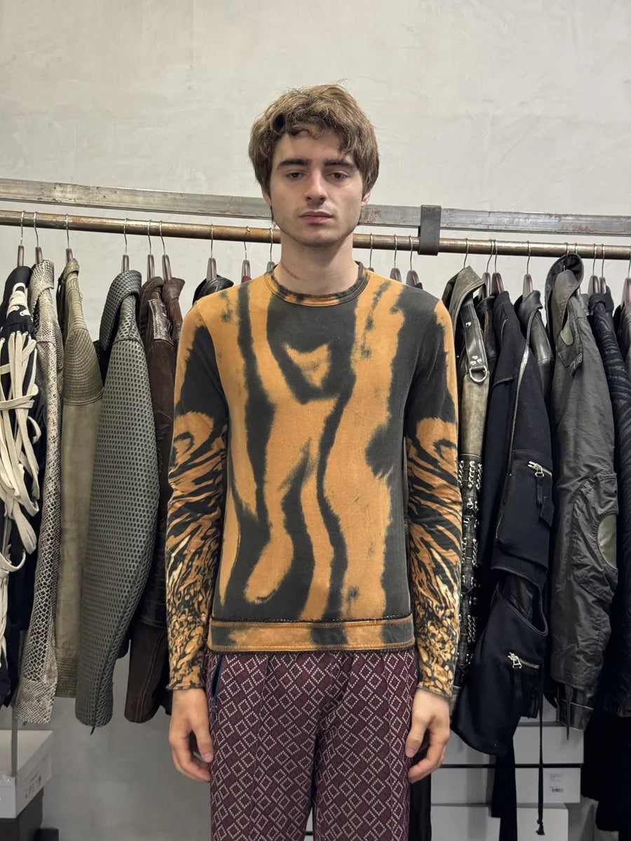 SS2002 Cavalli Orange & Black Hallucination Longsleeves bbTzHnv 3