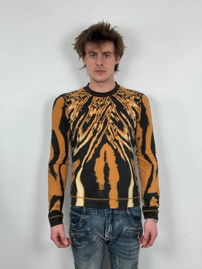 SS2002 Cavalli Orange Hallucination Longsleeves iiAitGQ 1