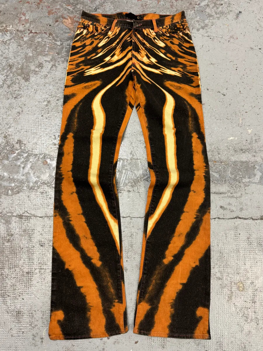 SS2002 Cavalli Orange Hallucination Pants MwdEjDI 0