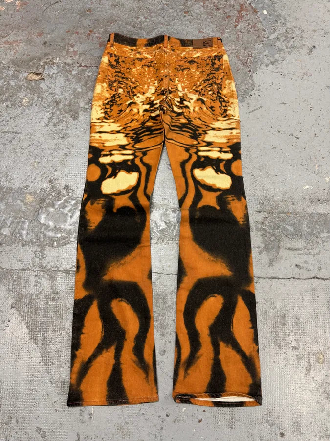 SS2002 Cavalli Orange Hallucination Pants MwdEjDI 2