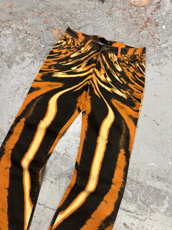 SS2002 Cavalli Orange Hallucination Pants MwdEjDI 5