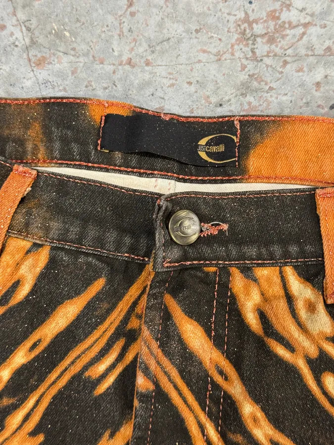 SS2002 Cavalli Orange Hallucination Pants MwdEjDI 7