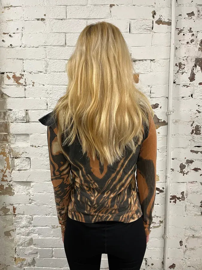 SS2002 Cavalli Orange Lava Hallucination Longsleeve T-Shirt KMObKfb 2