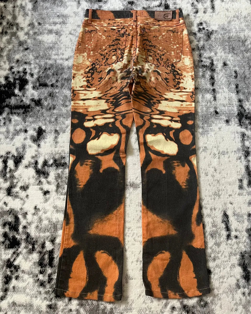 SS2002 Cavalli Pumpkin Psycho Hallucination Pants (XS) fQCkFyv 4