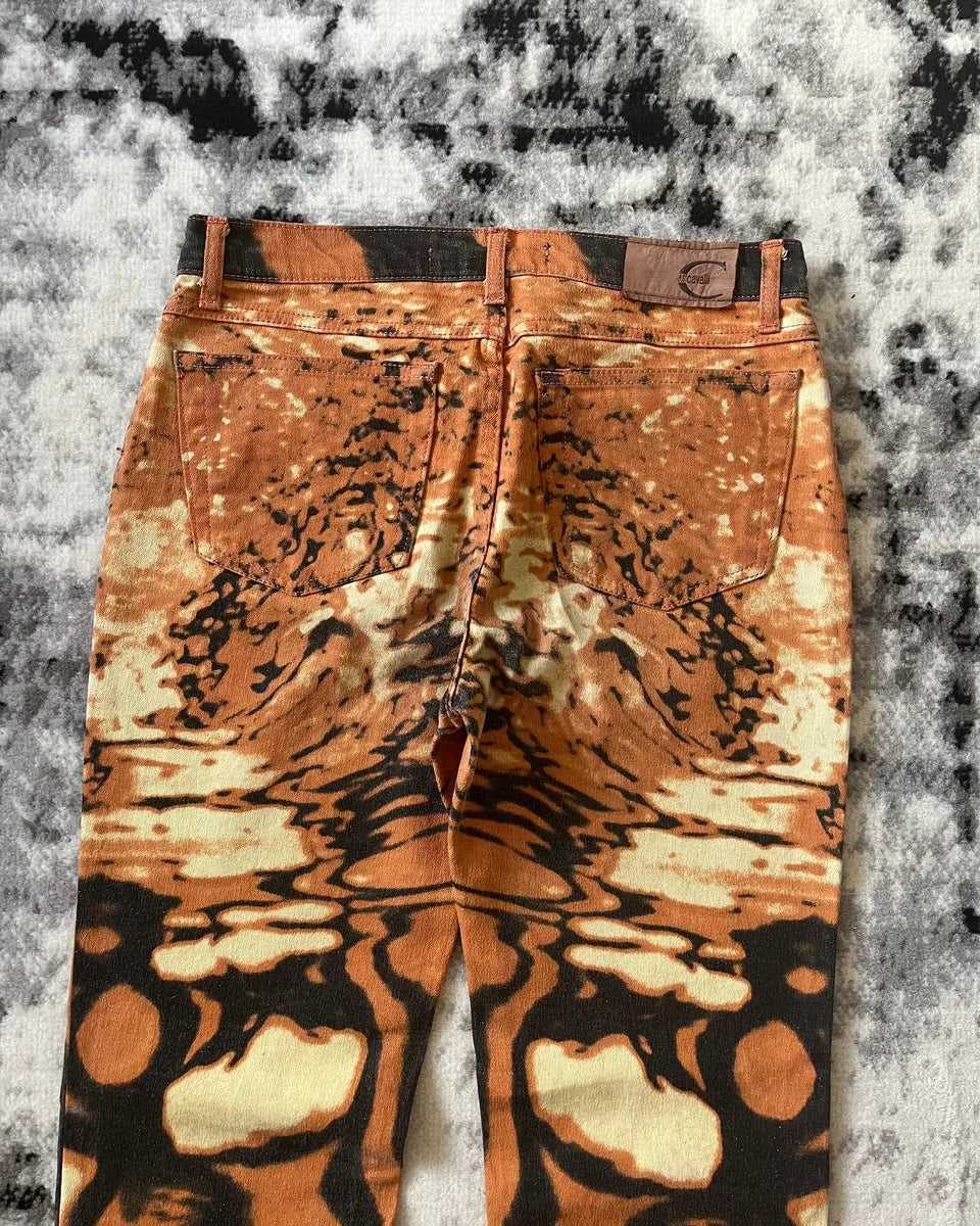 SS2002 Cavalli Pumpkin Psycho Hallucination Pants (XS) fQCkFyv 9
