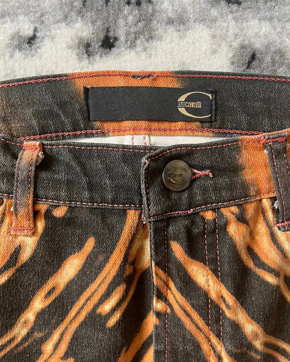 SS2002 Cavalli Pumpkin Psycho Hallucination Pants (XS) fQCkFyv 8