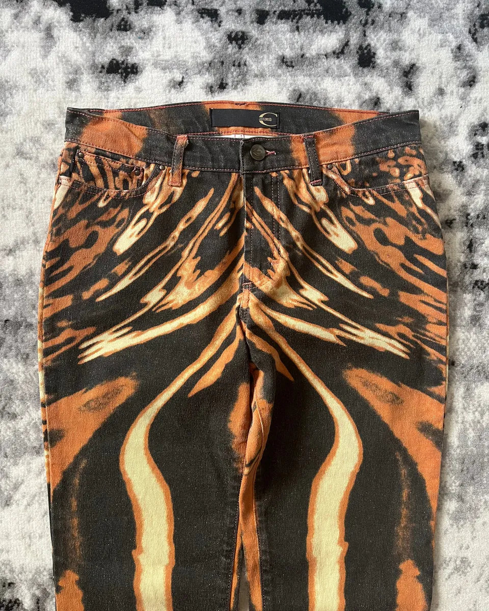 SS2002 Cavalli Pumpkin Psycho Hallucination Pants (XS) fQCkFyv 6