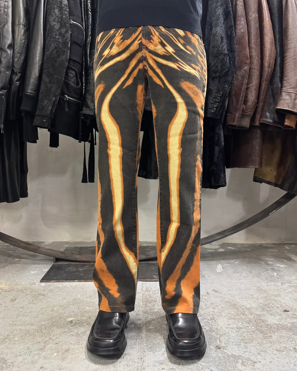 SS2002 Cavalli Pumpkin Psycho Hallucination Pants (XS) fQCkFyv 0