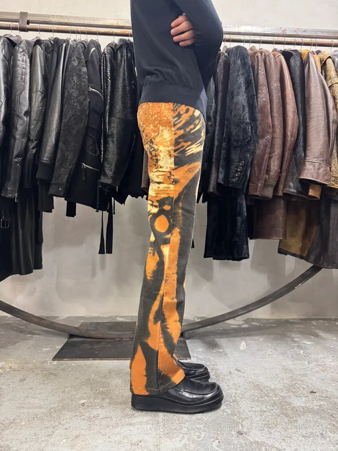 SS2002 Cavalli Pumpkin Psycho Hallucination Pants (XS) fQCkFyv 1