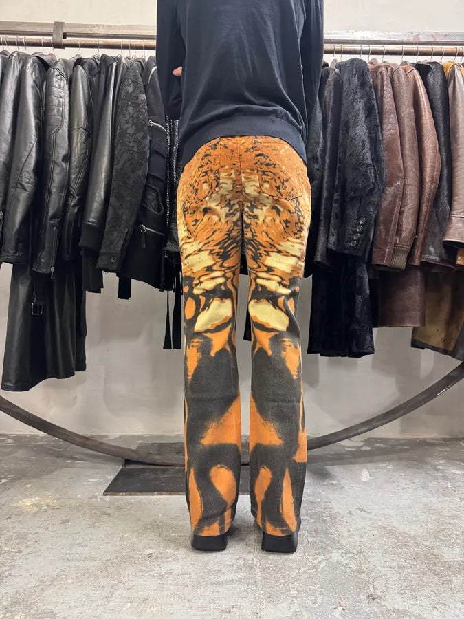SS2002 Cavalli Pumpkin Psycho Hallucination Pants (XS) fQCkFyv 2