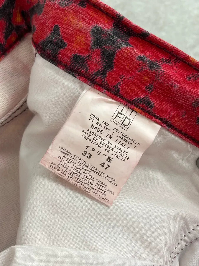 SS2002 Cavalli Red Evil Hallucination Pants IUluHFe 11