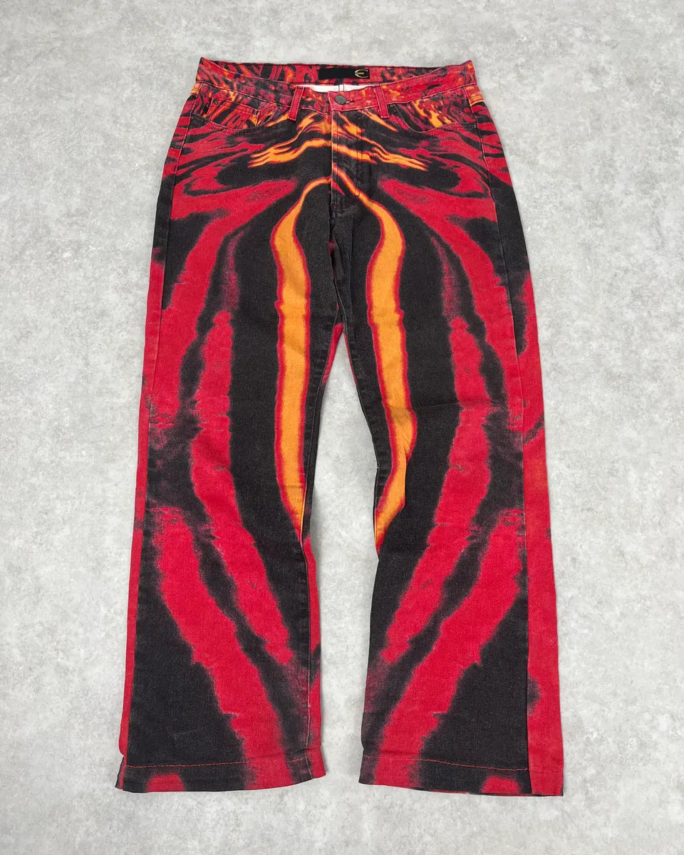 SS2002 Cavalli Red Evil Hallucination Pants IUluHFe 0
