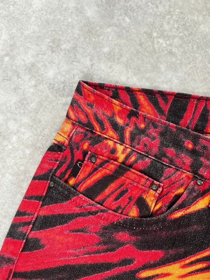 SS2002 Cavalli Red Evil Hallucination Pants IUluHFe 8