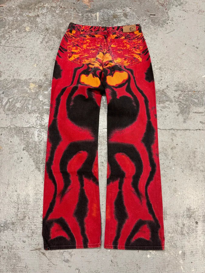 SS2002 Cavalli Red Evil Hallucination Pants uivEqGZ 2