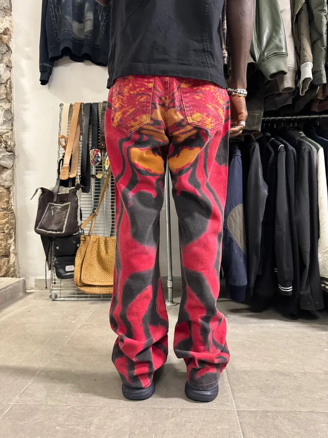 SS2002 Cavalli Red Evil Hallucination Pants uivEqGZ 4